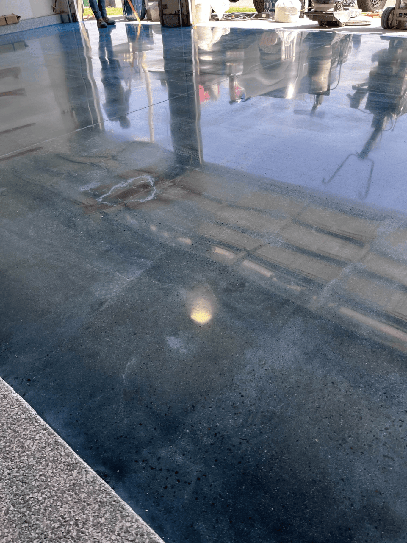 Polished concrete finish