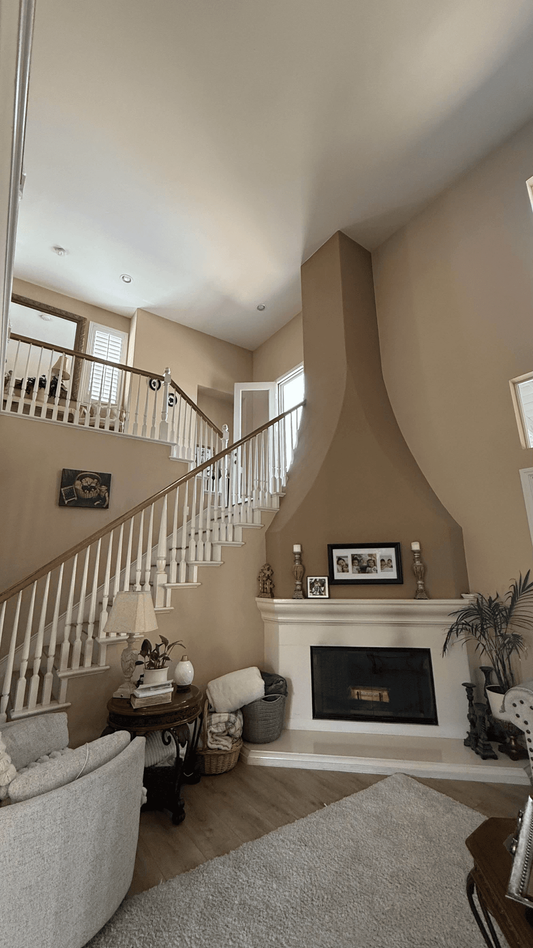 Fireplace Accent Wall - Before