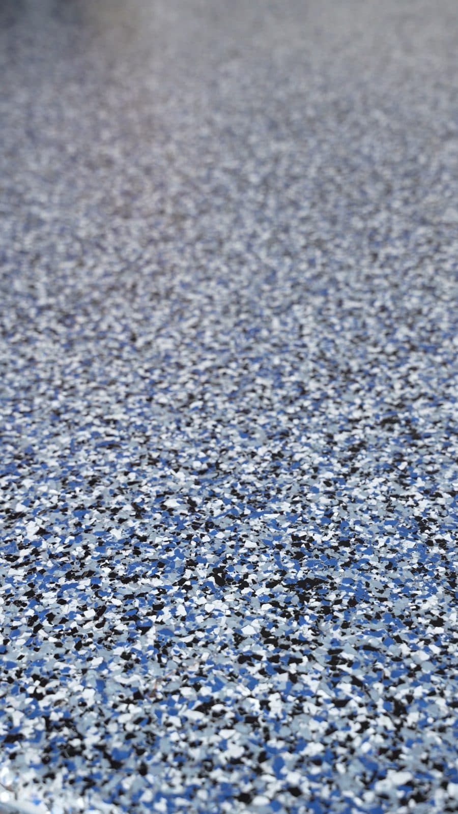 Close up of the flake epoxy floor texture